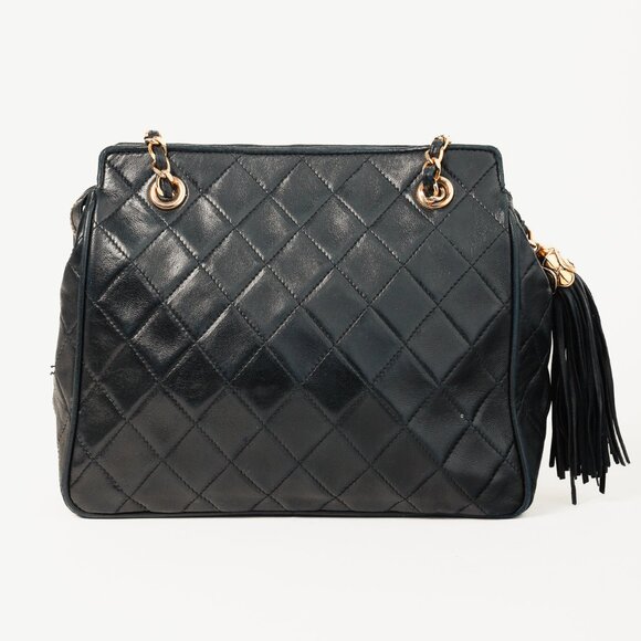 Chanel Vintage Quilted Leather Fringe-Tassel Shoulder Bag - Picture 4 of 11